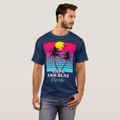 Cape San Blas Florida Retro T-shirt (Voorkant volledig)
