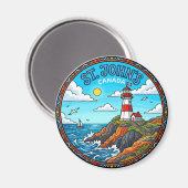 Cape Spear Lighthouse Canada Magneet (Voorkant / Achterkant)