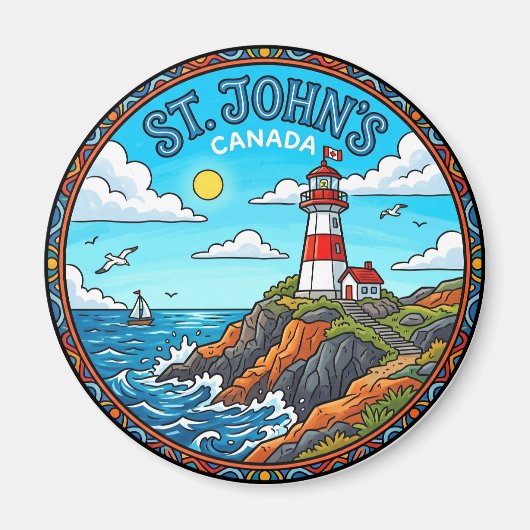 Cape Spear Lighthouse Canada Magneet (Voorkant)