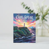 Cape Spear-vuurtoren Canada Briefkaart (Staand voorkant)