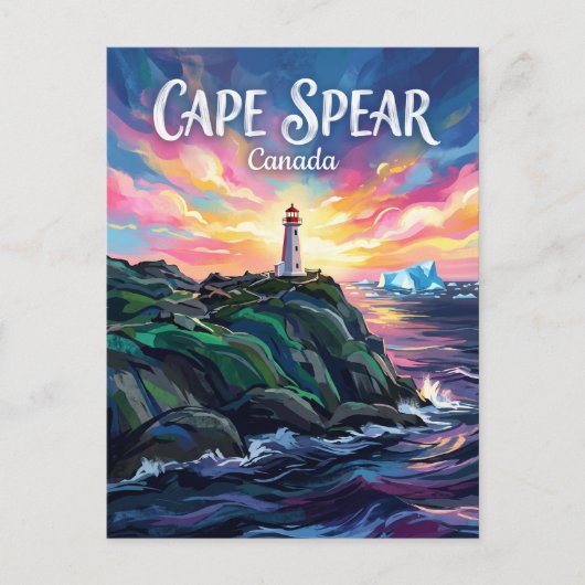 Cape Spear-vuurtoren Canada Briefkaart (Voorkant)