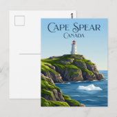 Cape Spear-vuurtoren Canada Briefkaart (Voorkant / Achterkant)