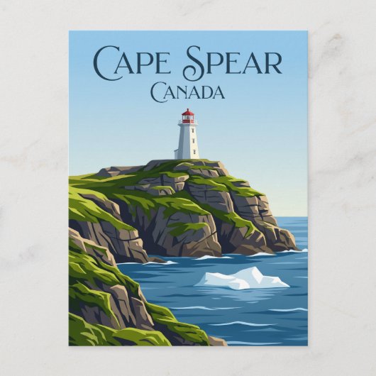 Cape Spear-vuurtoren Canada Briefkaart (Voorkant)