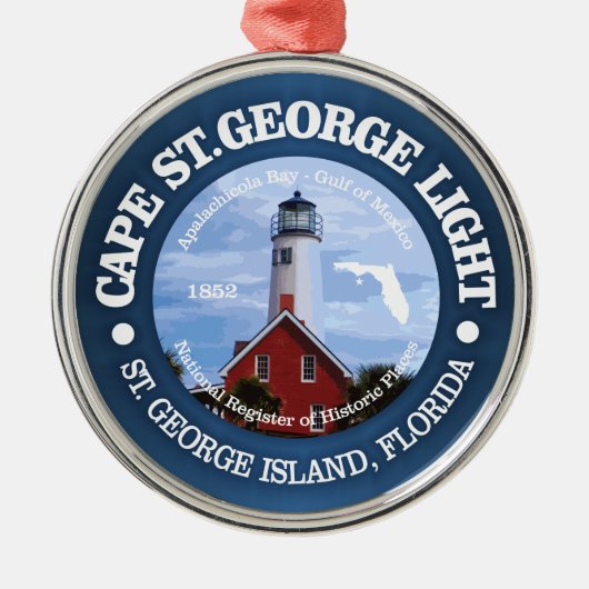 Cape St George Light Metalen Ornament (Voorkant)
