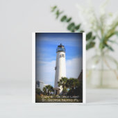 CAPE ST. GEORGE LIGHTHOUSE - ST. GEORGE ISLAND, FL BRIEFKAART (Staand voorkant)