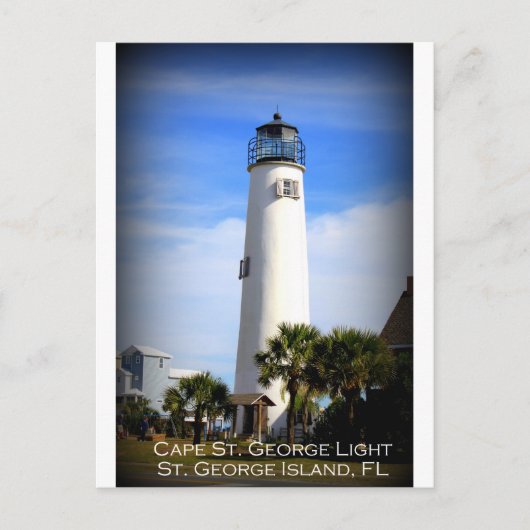 CAPE ST. GEORGE LIGHTHOUSE - ST. GEORGE ISLAND, FL BRIEFKAART (Voorkant)