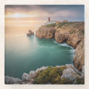 Cape St. Vincent Sagres, Algarve, Portugal Glazen Onderzetter