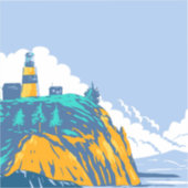 Cape Teleurstelling met vuurtoren Sticker (Voorkant)