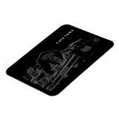 Cape Town Architecture Bakery Building Sketch Magneet (Linkerzijde)