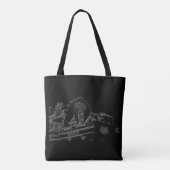Cape Town Architecture Bakery Building Sketch Tote Bag (Achterkant)