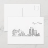 Cape Town Architecture Buildings Sketch Briefkaart (Voorkant / Achterkant)