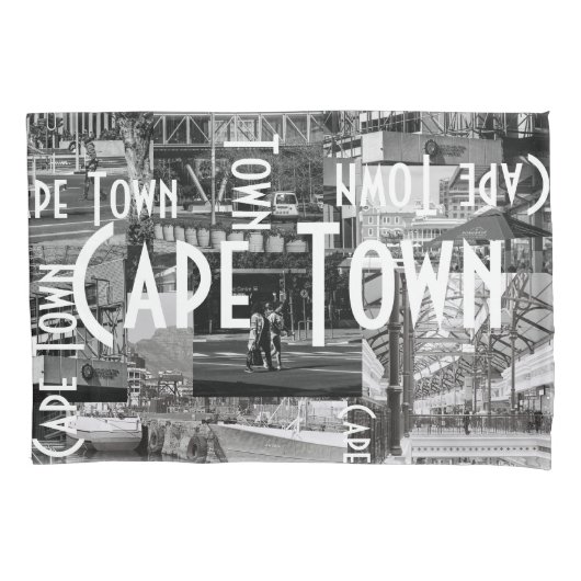 Cape Town Architecture Cityscape Monochrome Kussensloop (Voorkant)