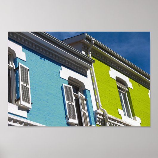 Cape Town Bo-Kaap Architectuur Zuid-Afrika ZA Poster (Voorkant)
