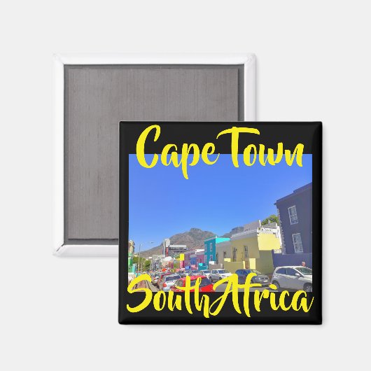 Cape Town Bo Kaap City Uitzicht Magnet (Voorkant / Achterkant)