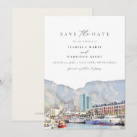 CAPE TOWN Coastline Skyline Travel Save the Date