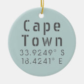 Cape Town Latitude Longitude Keramisch Ornament (Voorkant)