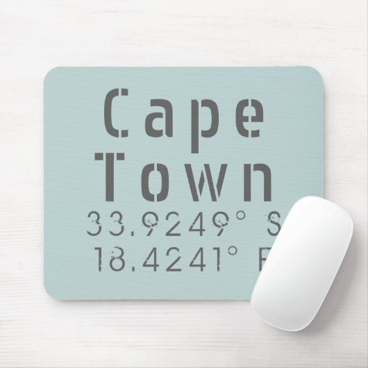 Cape Town Latitude Longitude Muismat (Met muis)