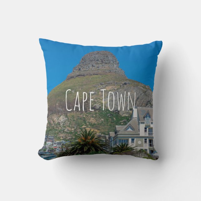 Cape Town Lion's hoofd Cityscape Architecture Kussen (Voorkant)