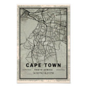 Cape town map print poster canvas | South africa (Voorkant)