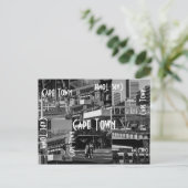 Cape Town Monochrome Cityscape Architecture Briefkaart (Staand voorkant)