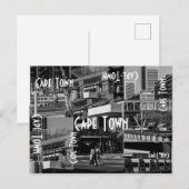 Cape Town Monochrome Cityscape Architecture Briefkaart (Voorkant / Achterkant)