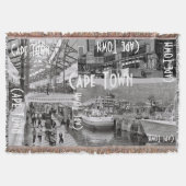 Cape Town Monochrome Cityscape Architecture Deken (Voorkant)