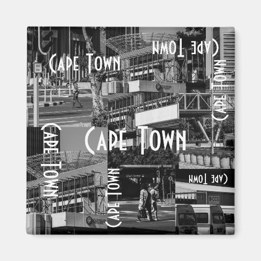 Cape Town Monochrome Cityscape Architecture Magneet (Voorkant)