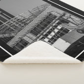 Cape Town Monochrome Cityscape Architecture Sherpa Deken (3/4)