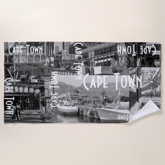 Cape Town Monochrome Cityscape Architecture Strandlaken (Voorkant)