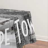 Cape Town Monochrome Cityscape Architecture Tafelkleed (Voorbeeld)