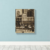 Cape Town Monochrome Cityscape Lifestyle Canvas Afdruk (Insitu (Houten vloer))