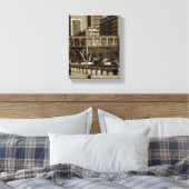 Cape Town Monochrome Cityscape Lifestyle Canvas Afdruk (Insitu (Slaapkamer))