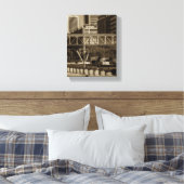 Cape Town Monochrome Cityscape Lifestyle Canvas Afdruk (Insitu (Slaapkamer))