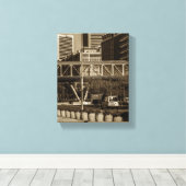 Cape Town Monochrome Cityscape Lifestyle Canvas Afdruk (Insitu (Houten vloer))
