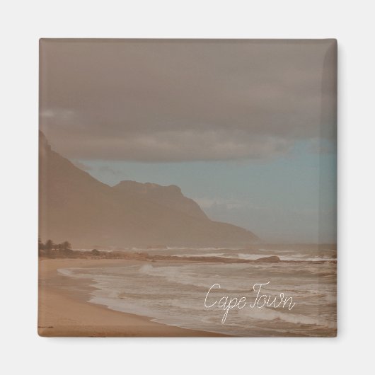 Cape Town Oceaan Golven Impressionisme Magneet (Voorkant)