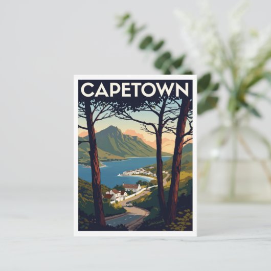 Cape Town – Scenic Coastal View Art Print Briefkaart (Staand voorkant)
