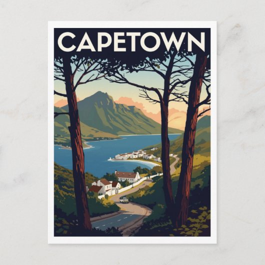 Cape Town – Scenic Coastal View Art Print Briefkaart (Voorkant)