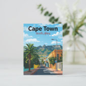 Cape Town South Africa Colorful Street Briefkaart (Staand voorkant)