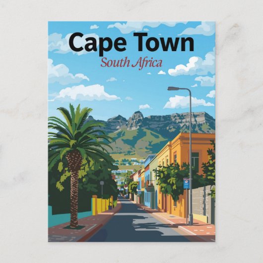 Cape Town South Africa Colorful Street Briefkaart (Voorkant)