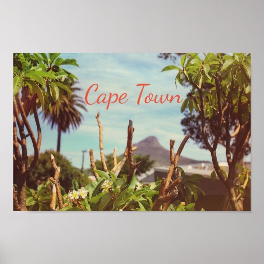 Cape Town Table Mountain Lion's Head Poster (Voorkant)