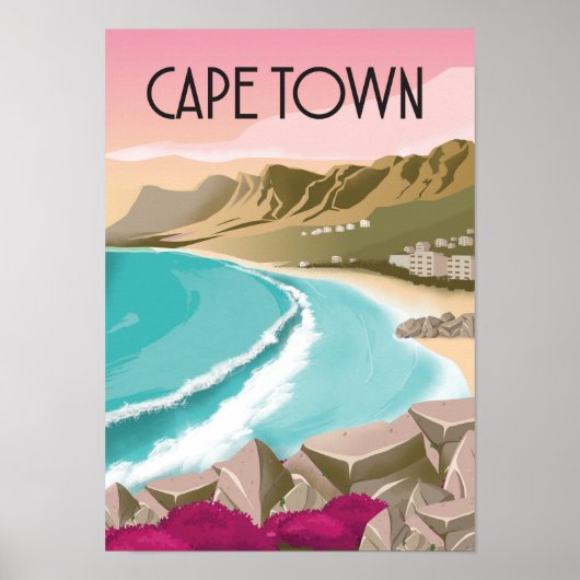 Cape Town | Vintage Travel Poster | Enhanced Matte (Voorkant)
