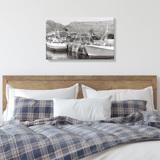 Cape Town Waterfront Harbour Canvas Afdrukken (Insitu (Slaapkamer))