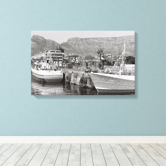 Cape Town Waterfront Harbour Canvas Afdrukken (Insitu (Houten vloer))