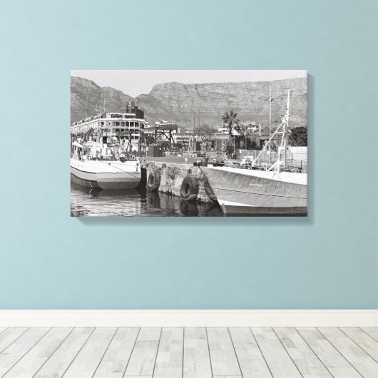Cape Town Waterfront Harbour Canvas Afdrukken (Insitu (Houten vloer))
