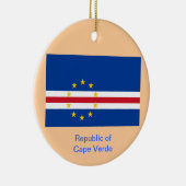 CAPE VERDE* Aangepaste kerstversiering Keramisch Ornament (Rechts)