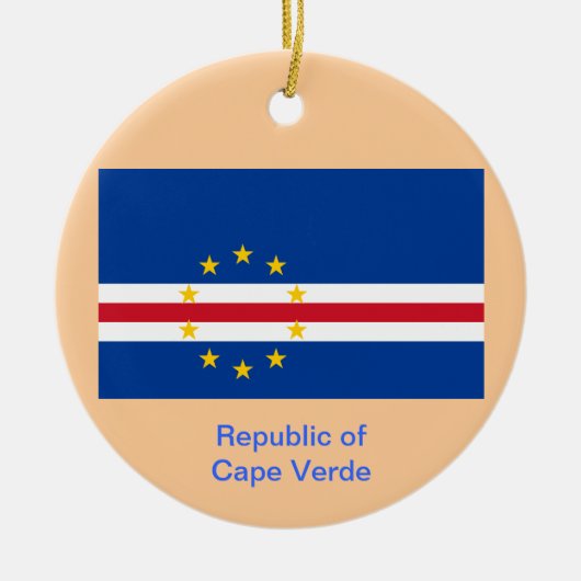 CAPE VERDE* Aangepaste kerstversiering Keramisch Ornament (Voorkant)