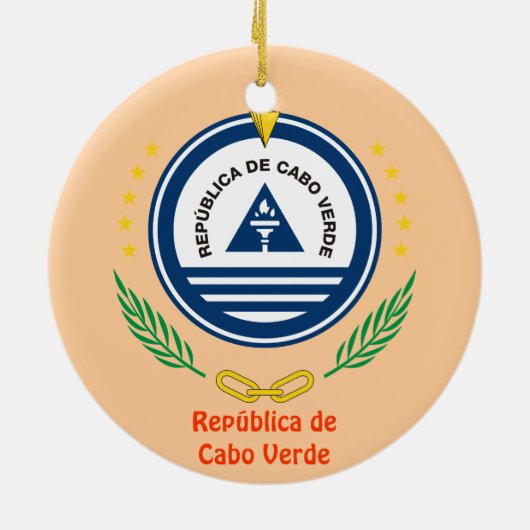 CAPE VERDE* Aangepaste kerstversiering Keramisch Ornament (Achterkant)