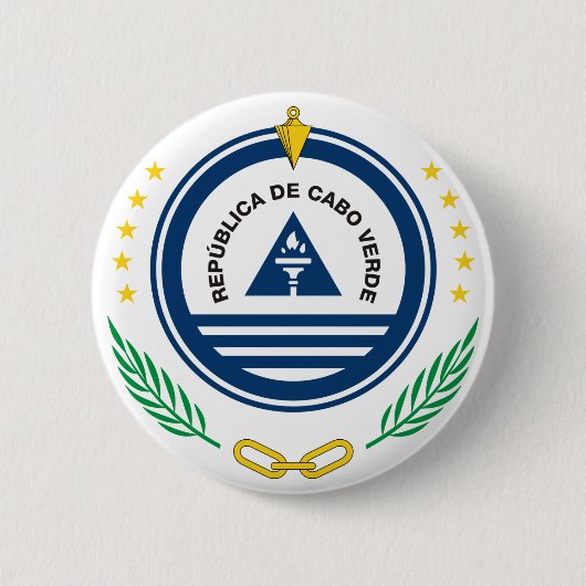 cape verde embleem ronde button 5,7 cm (Voorkant)