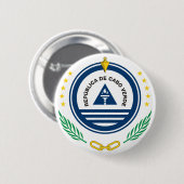 cape verde embleem ronde button 5,7 cm (Voorkant /achterkant)