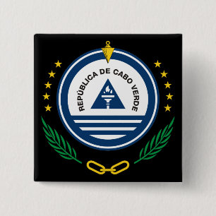 cape verde embleem vierkante button 5,1 cm